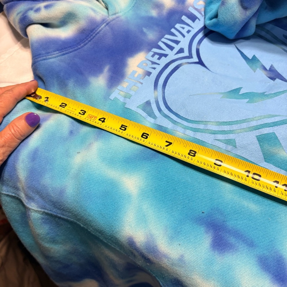 Revivalists blue tie-dye pullover hoodie - Picture 8 of 10